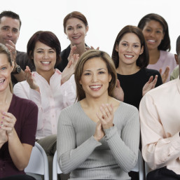 Businesspeople Applauding --- Image by © Royalty-Free/Corbis